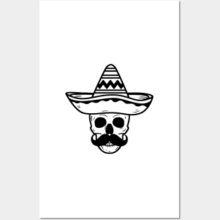 Mexican Skull Dia de los muertos Day of the dead Posters and Art